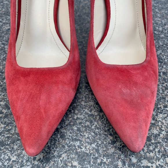 Anine Bing red suede high heel shoes size 37 - Picture 13 of 13